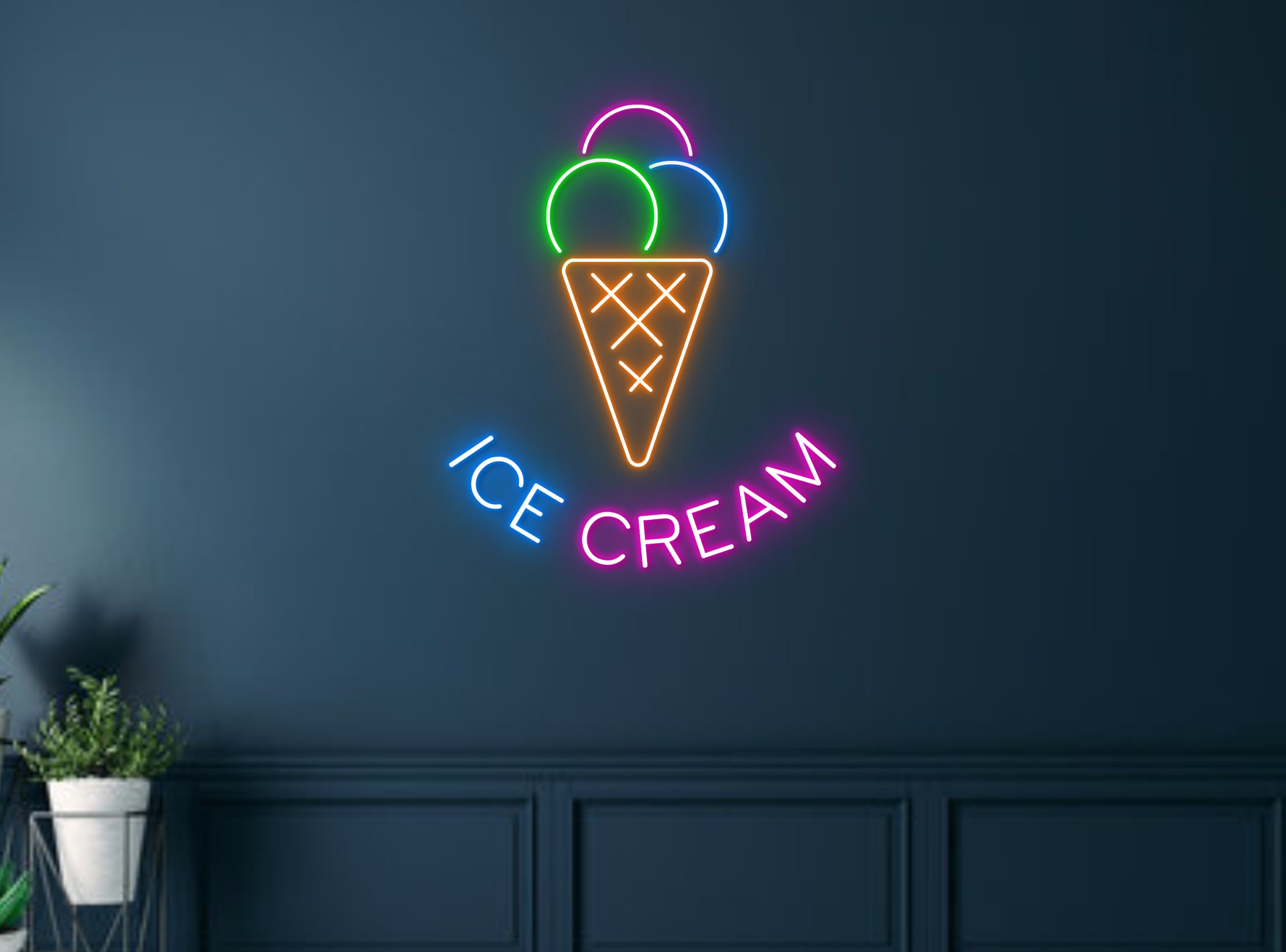 Ice Cream Neon Sign Decoration sign