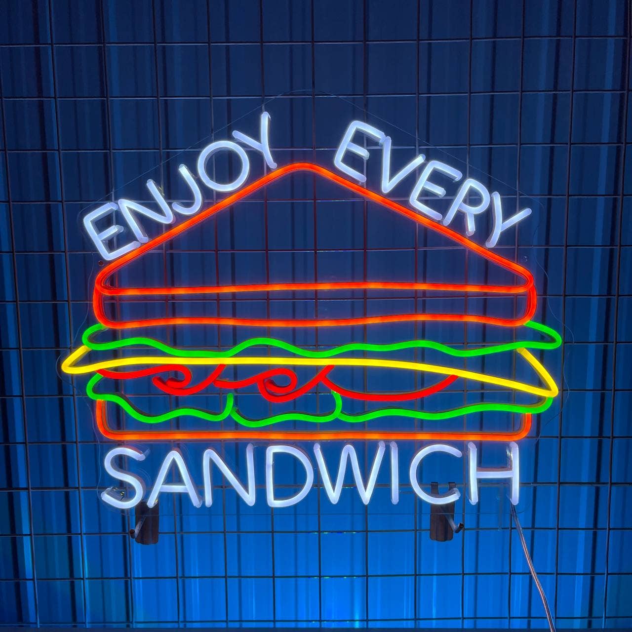 Enjoy Every Sandwich Neon Sign Sandwich Sign Decor