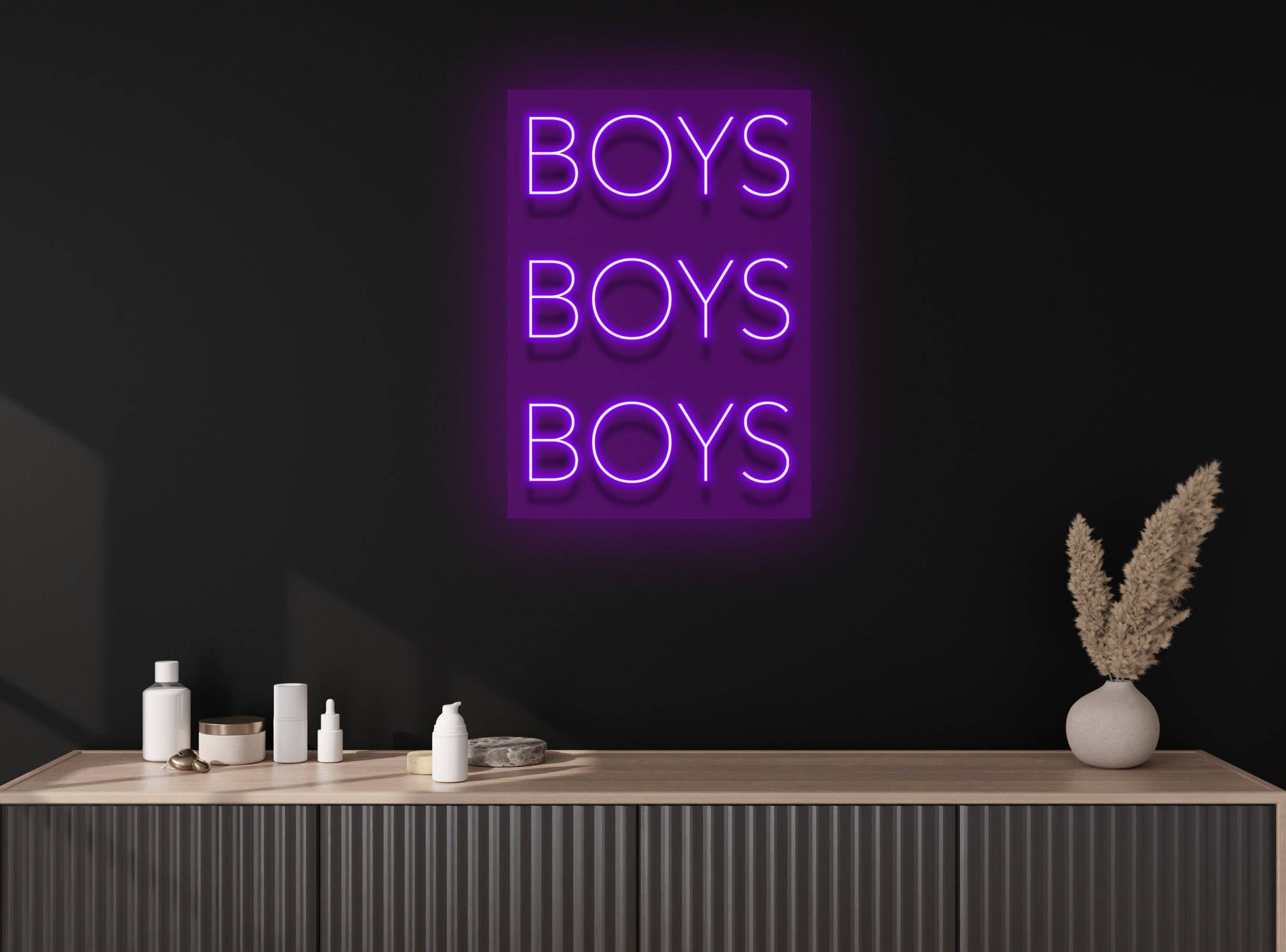 Boys Neon Sign Wall Art Decor