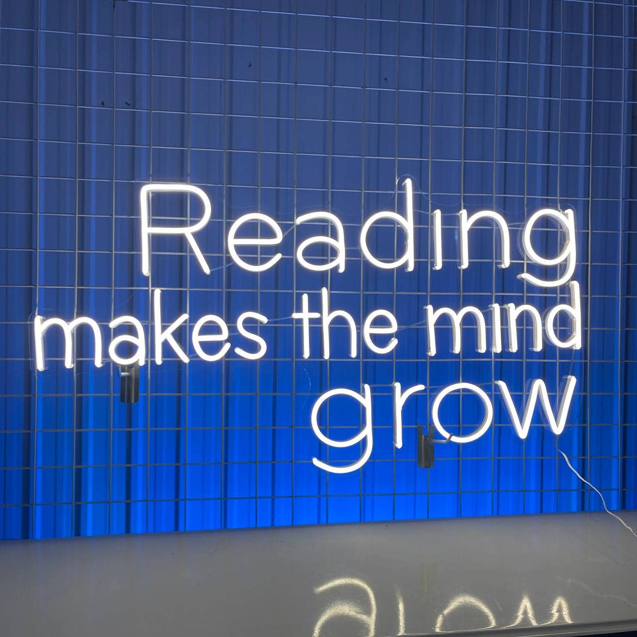 Reading Makes the Mind Grow Neon Sign Wall Art Decor