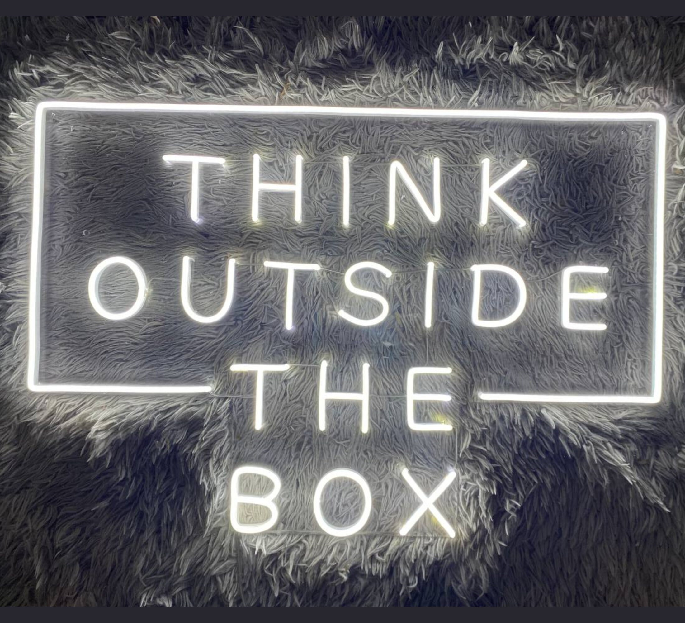 Think Outside The Box Neon Sign