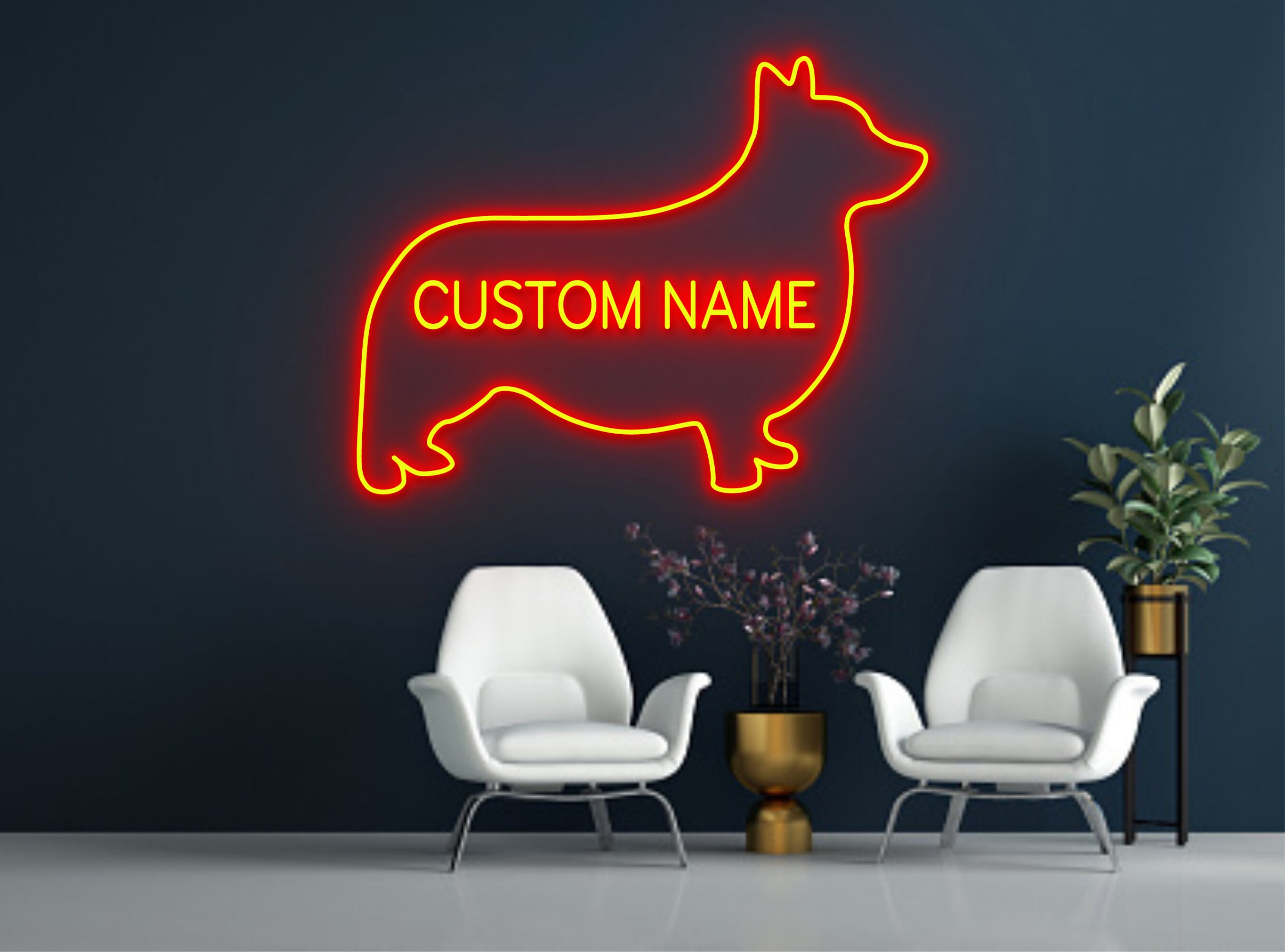 Custom Name Corgi Neon Sign Animals Neon Sign