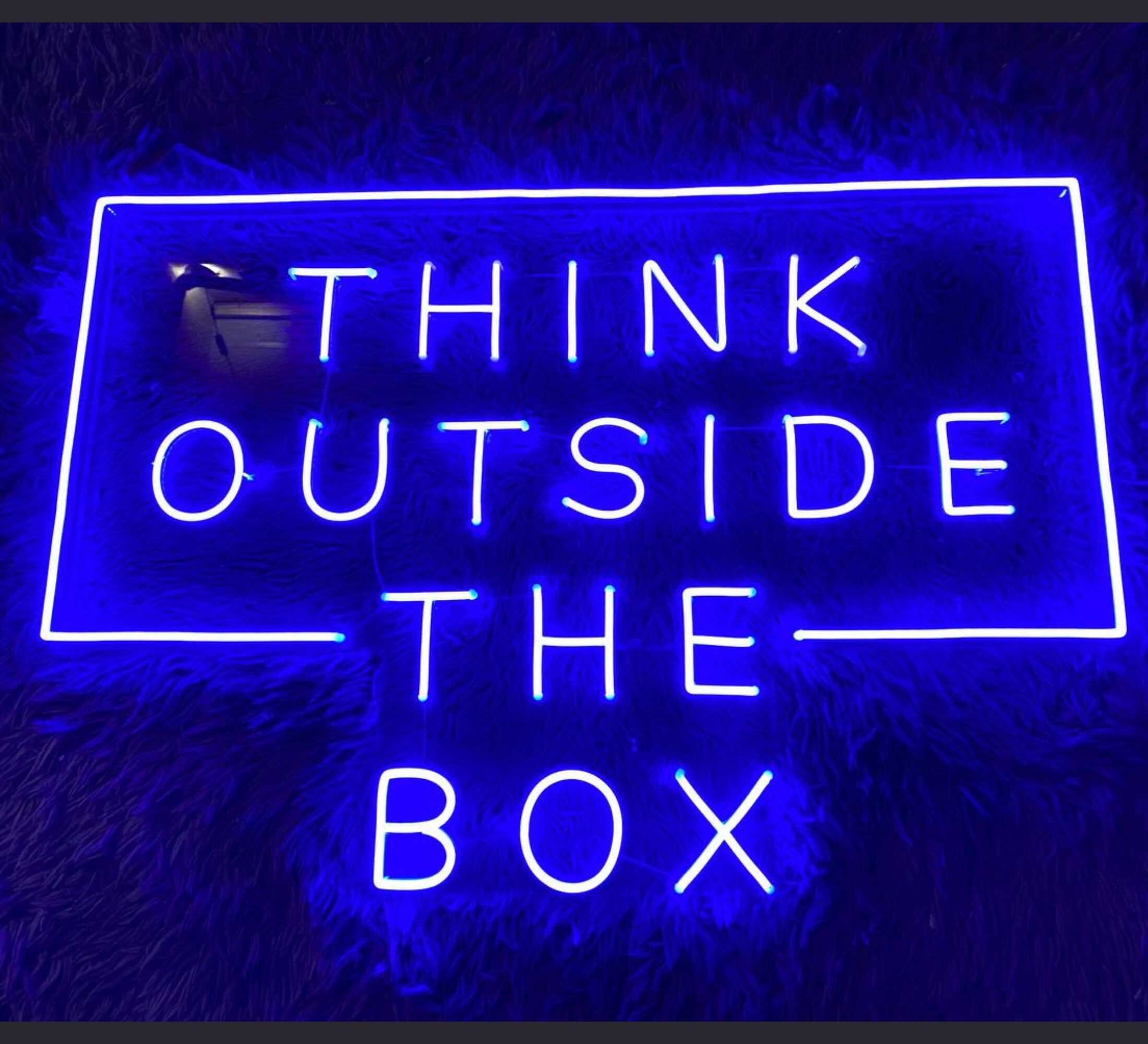 Think Outside The Box Neon Sign
