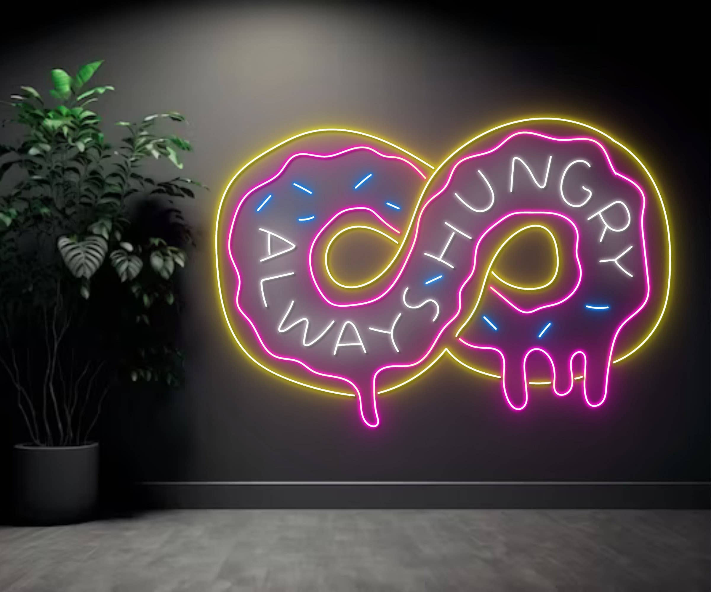 Donut Shop Neon Signboard Bakery Shop Decor