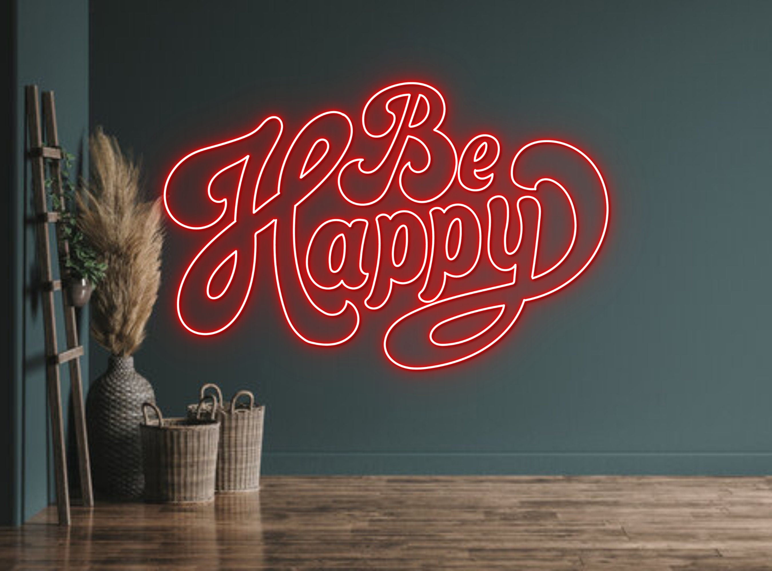 Be Happy Neon Sign