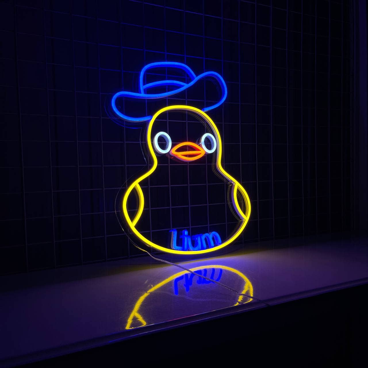 Personalize Name Duck Neon Signs Animal Decor for Kid Room