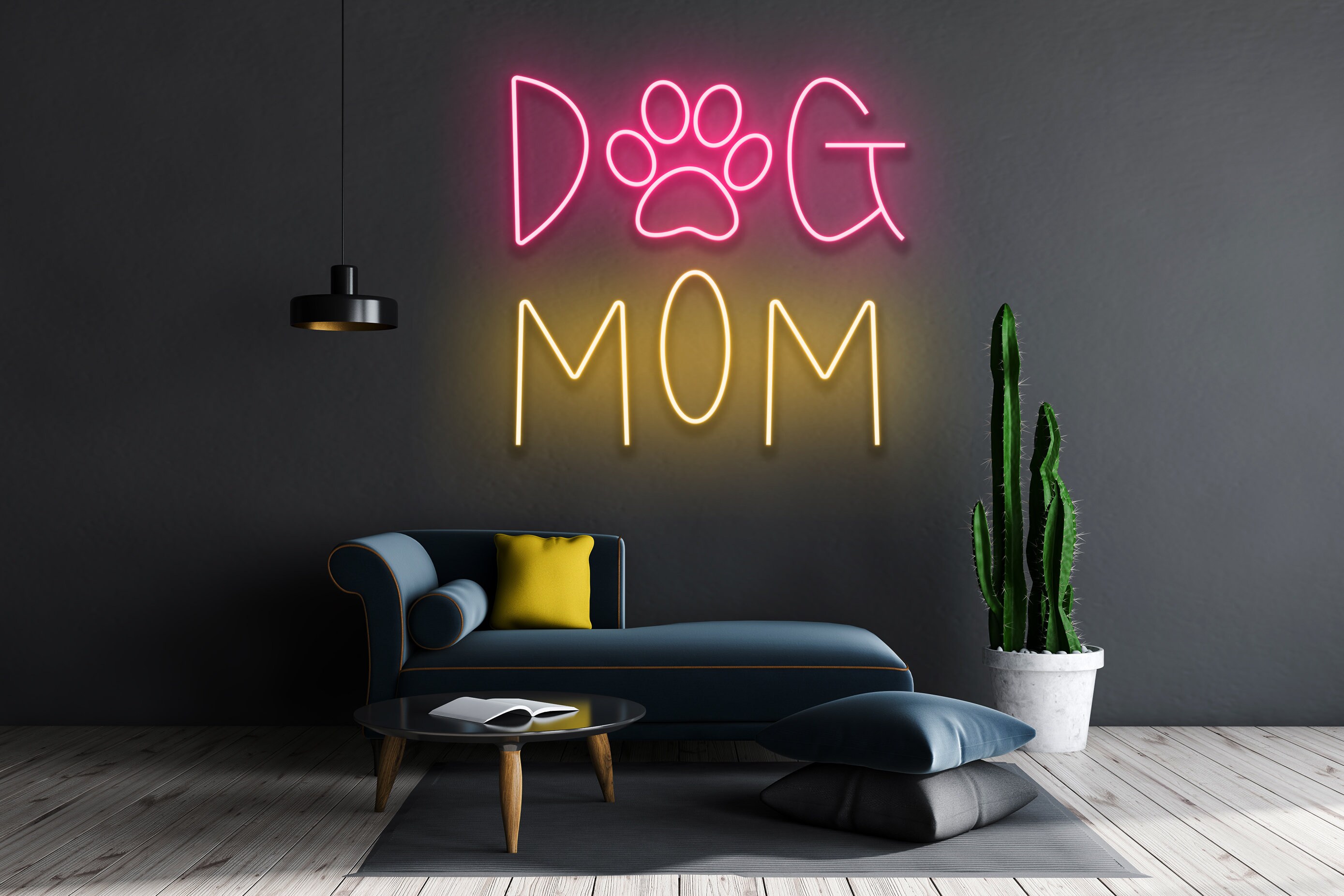 Dog Mom Neon Sign Wall Art Decor Gift
