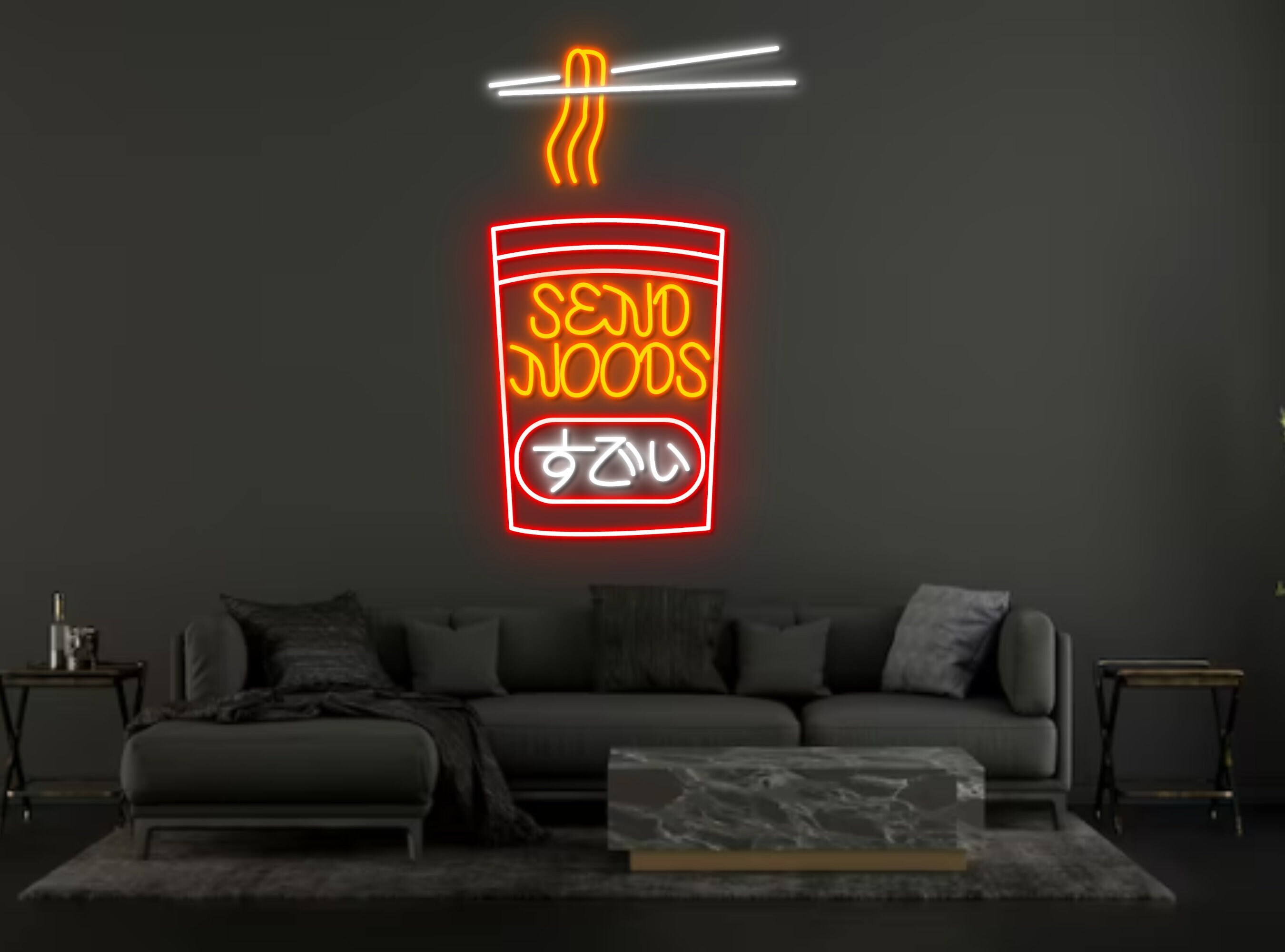 Send Noods Neon Sign Japanese Food Neon Sign