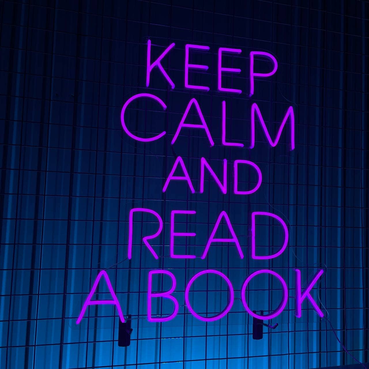 Keep Calm And Read A Book Neon Sign Store Library Decor