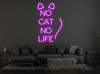No Cat No Life Neon Sign Wall Art Decor Gift