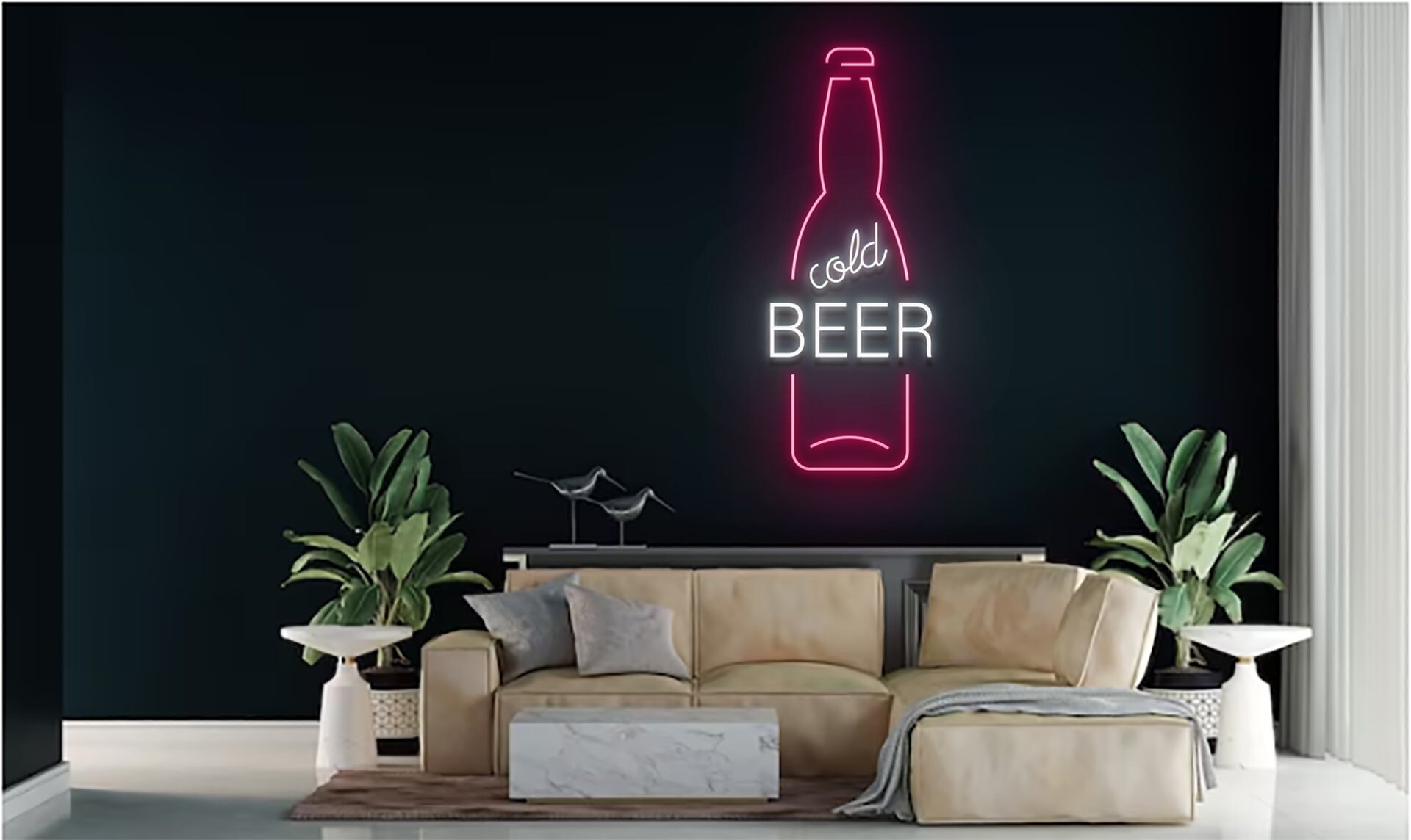 Cold Beer Party Pub Neon Signs