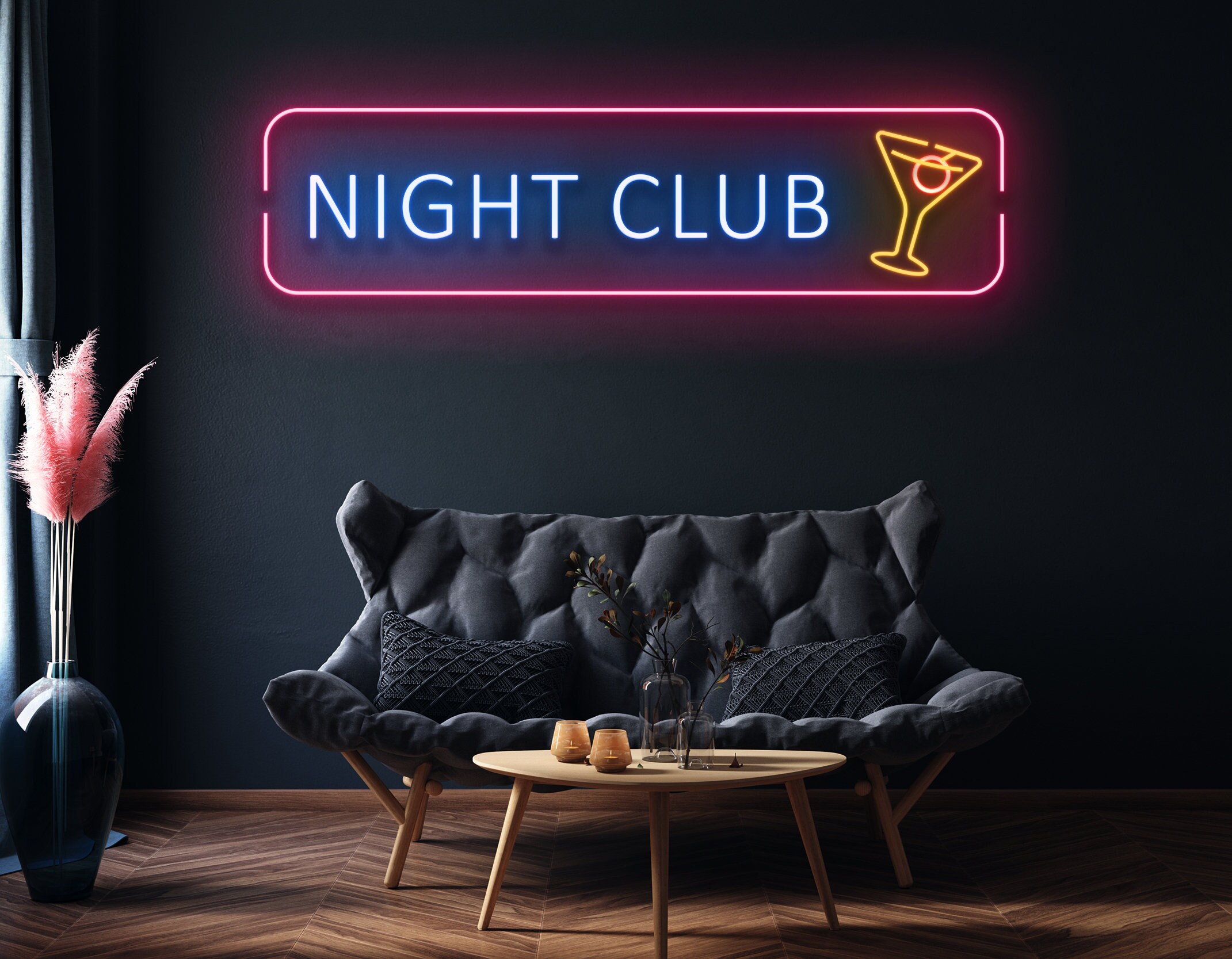 Night Club Cocktails Bar Neon Signs