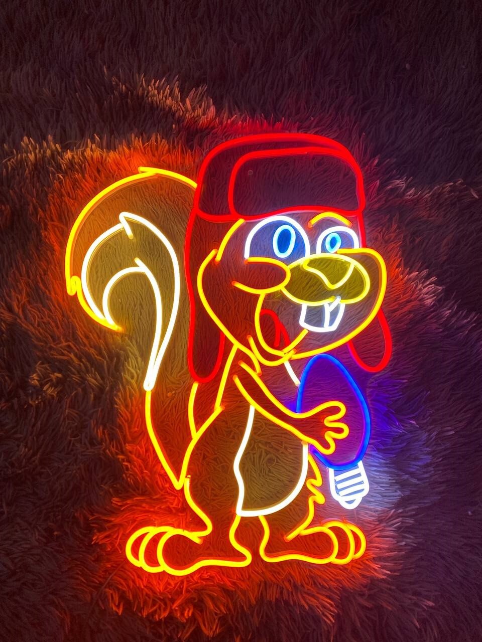 Squirrel Neon Sign Home Decor