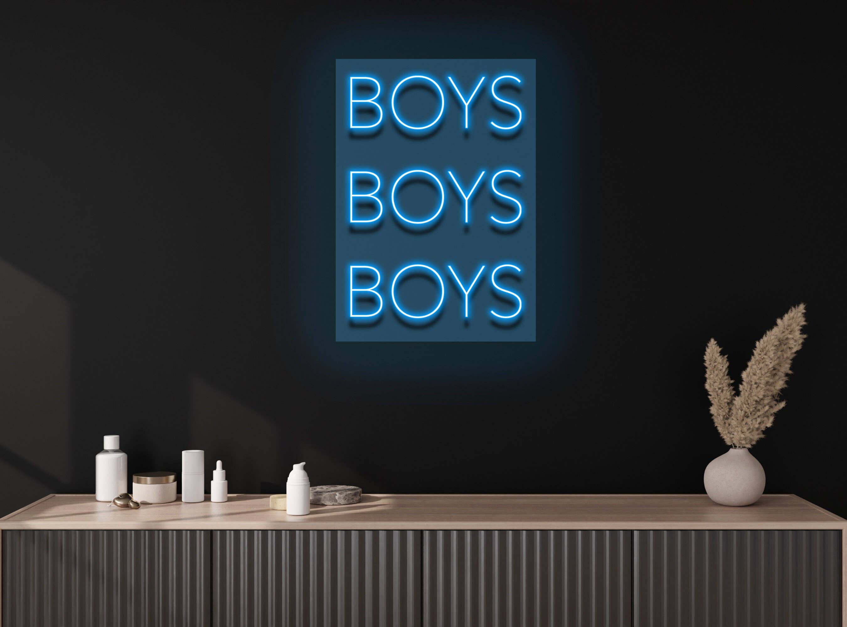 Boys Neon Sign Wall Art Decor