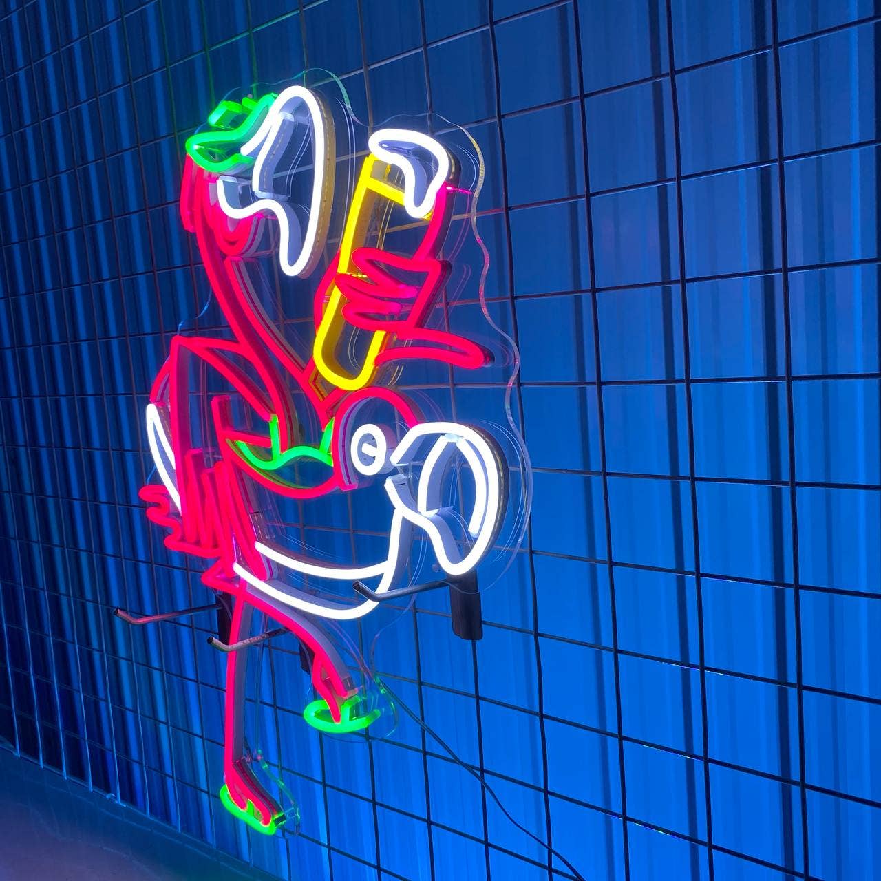 Flamingo Drink Beer Neon Signs Bar Pub Beer Club Wall Decor