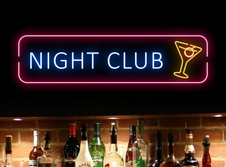Night Club Cocktails Bar Neon Signs Bar Pub Signboard
