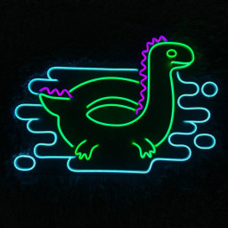 Dinosaur Swimming Neon Sign