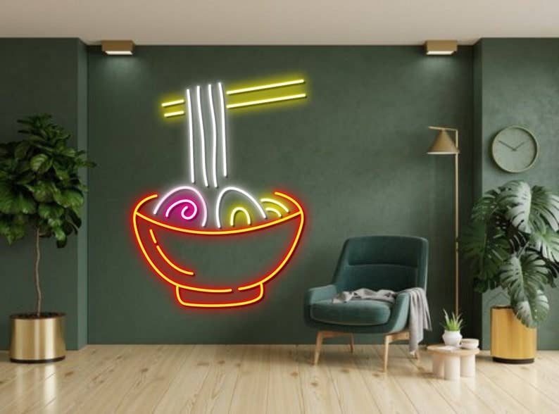 Ramen Bowl Neon Sign Japan Restaurant Decor