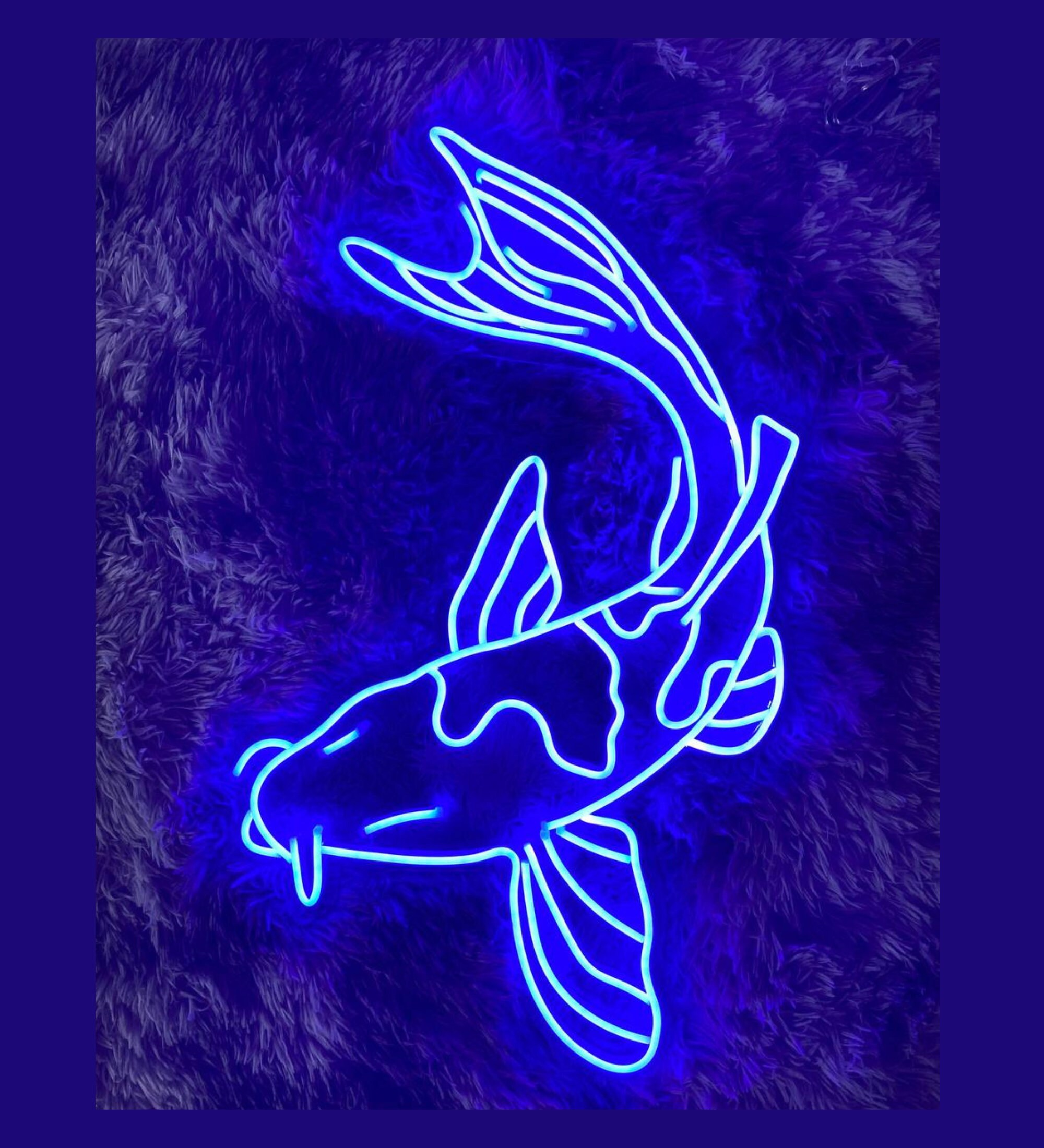 Koi Fish Neon Sign Wall Art Decor