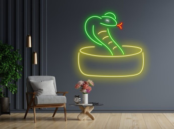 Snake Line Art Neon Sign Wall Art Decor Gift