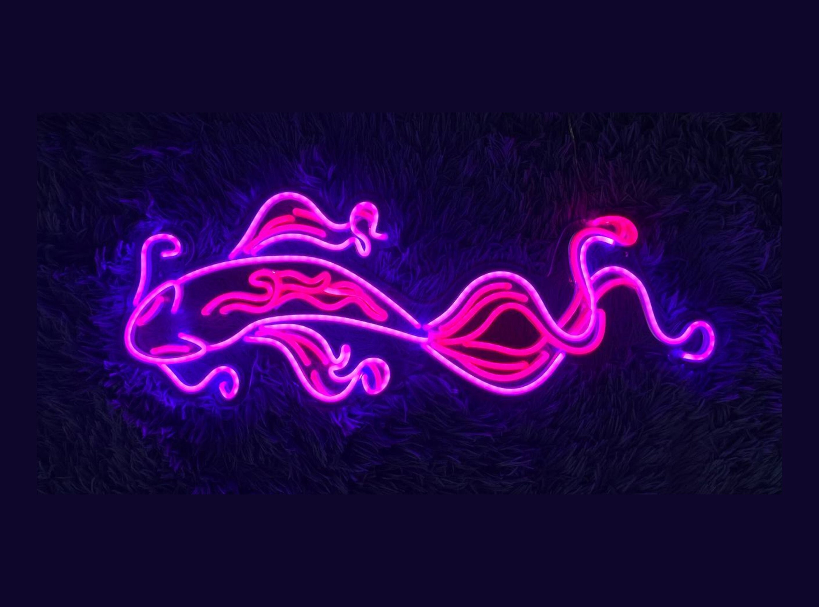Koi Fish Neon Sign Hanging Sign Wall Art