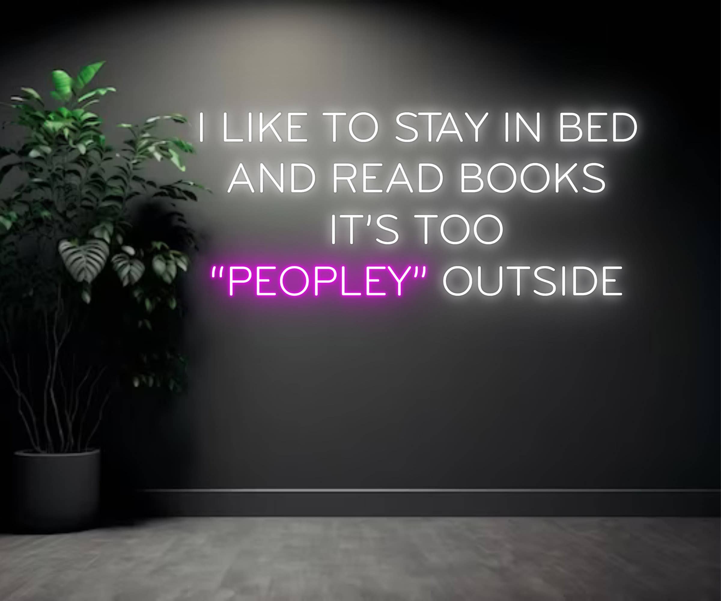 Read Book Quote Neon Sign Home Wall Decor