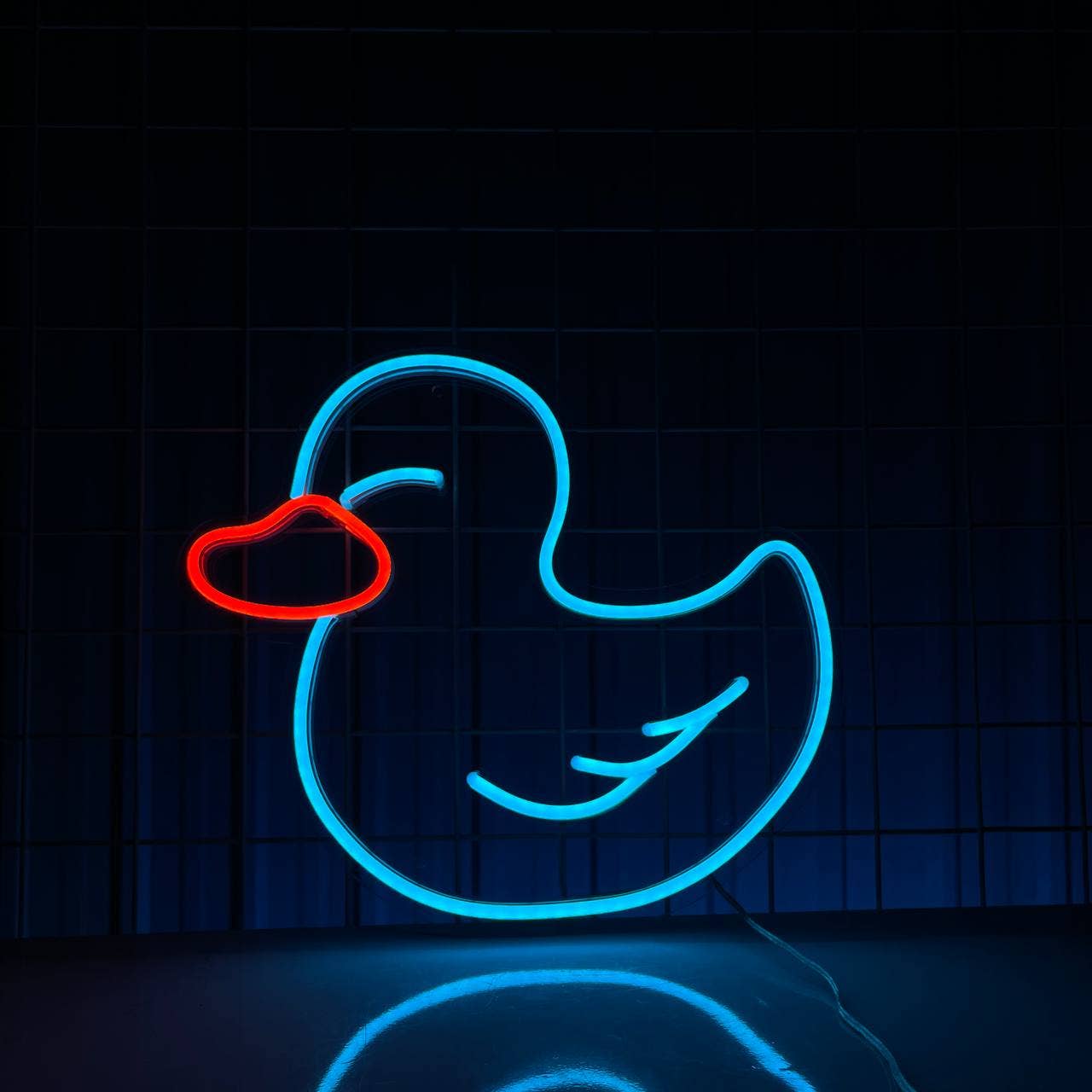 Cute Duck Neon Sign Animal Long-lasting Light Wall Decor