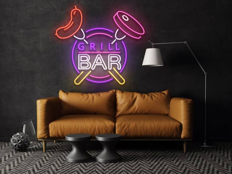 Grill Bar Neon Sign Bar Pub Signboard led light Decor