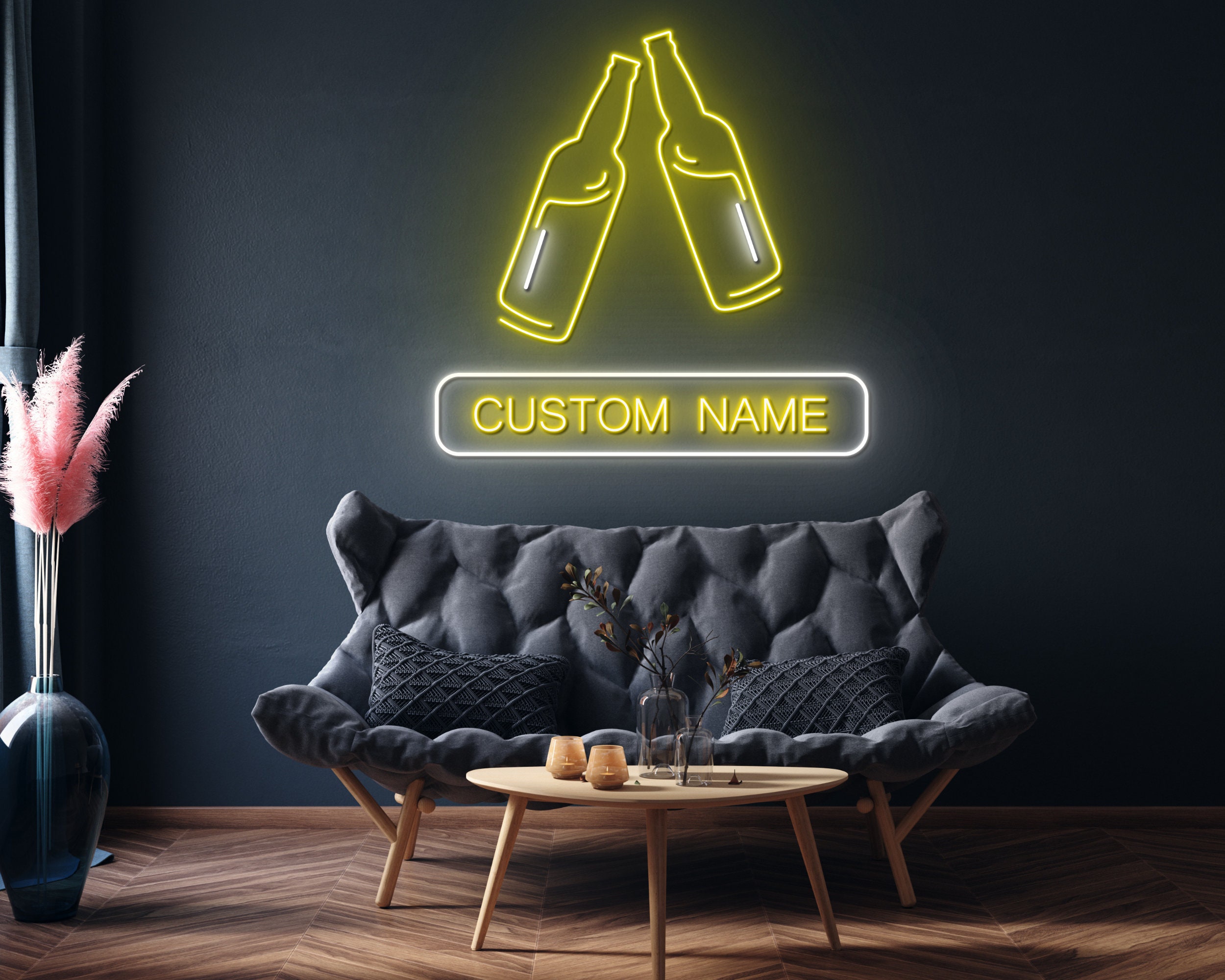 Custom Name Beer Bottle Neon Sign