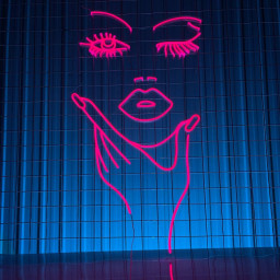 Girl Art Face Neon Sign Boutique Spa Beauty Wall Art Decor