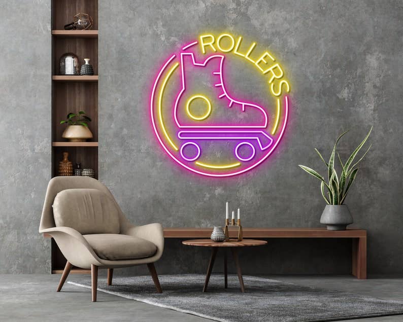 Roller Skates Neon Sign