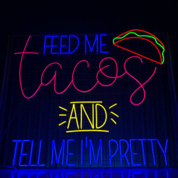 Feed Me Tacos Neon Sign Restaurant Wall Decor Signboard