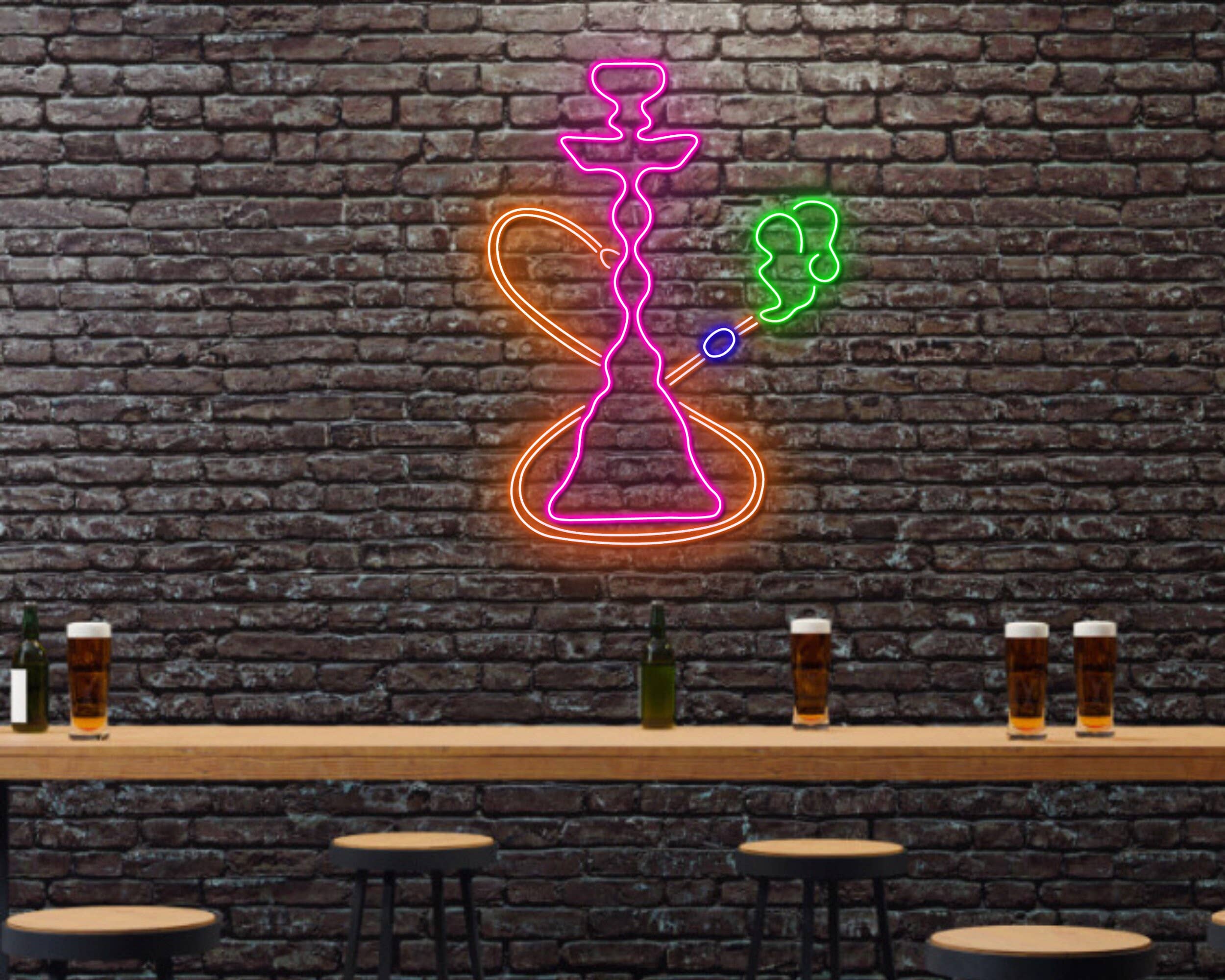 Smoking Neon Sign Smoking Lounges Decor
