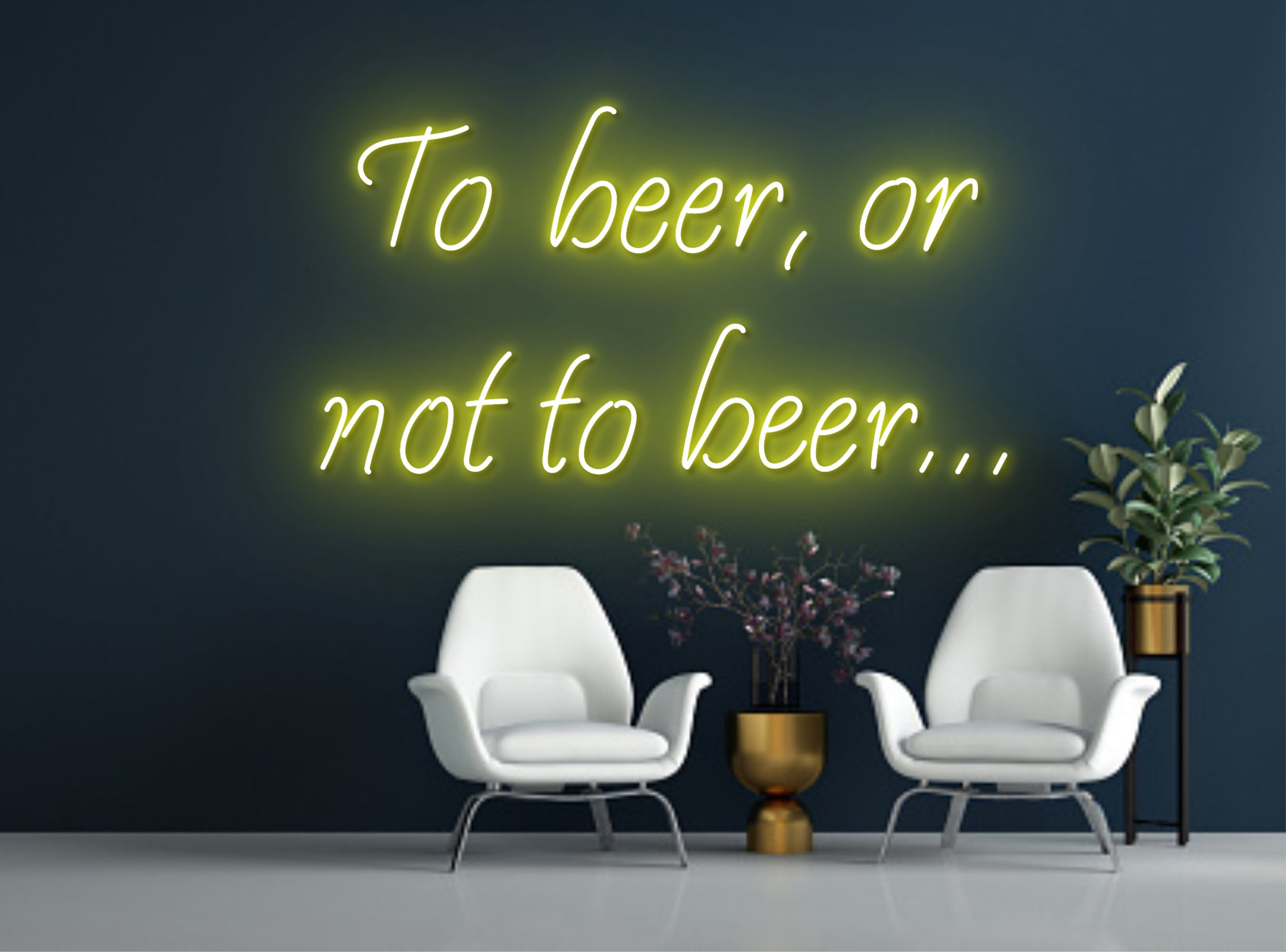To Beer Or Not To Beer Neon Signs Decor Business Man Cave