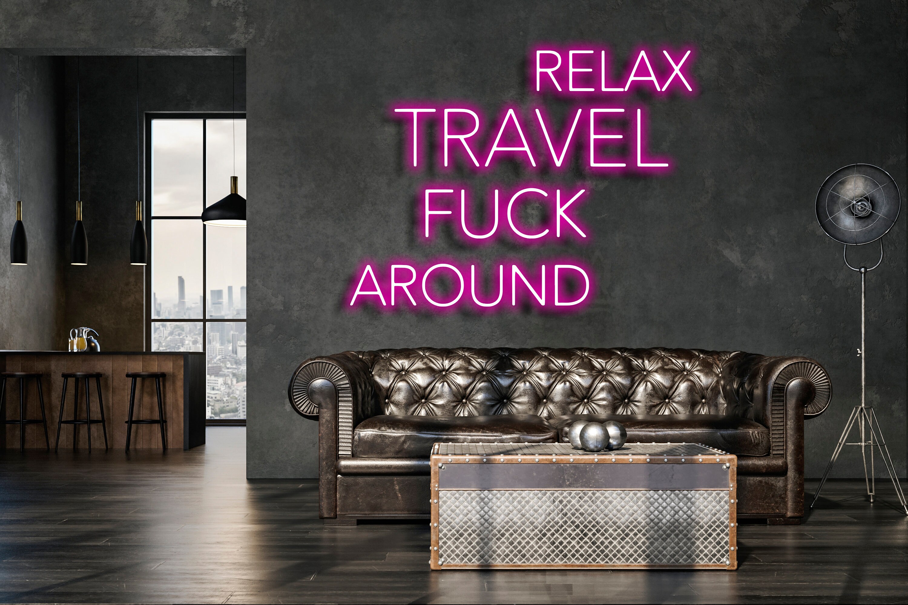 Relax Travel F*ck Around Neon Signs
