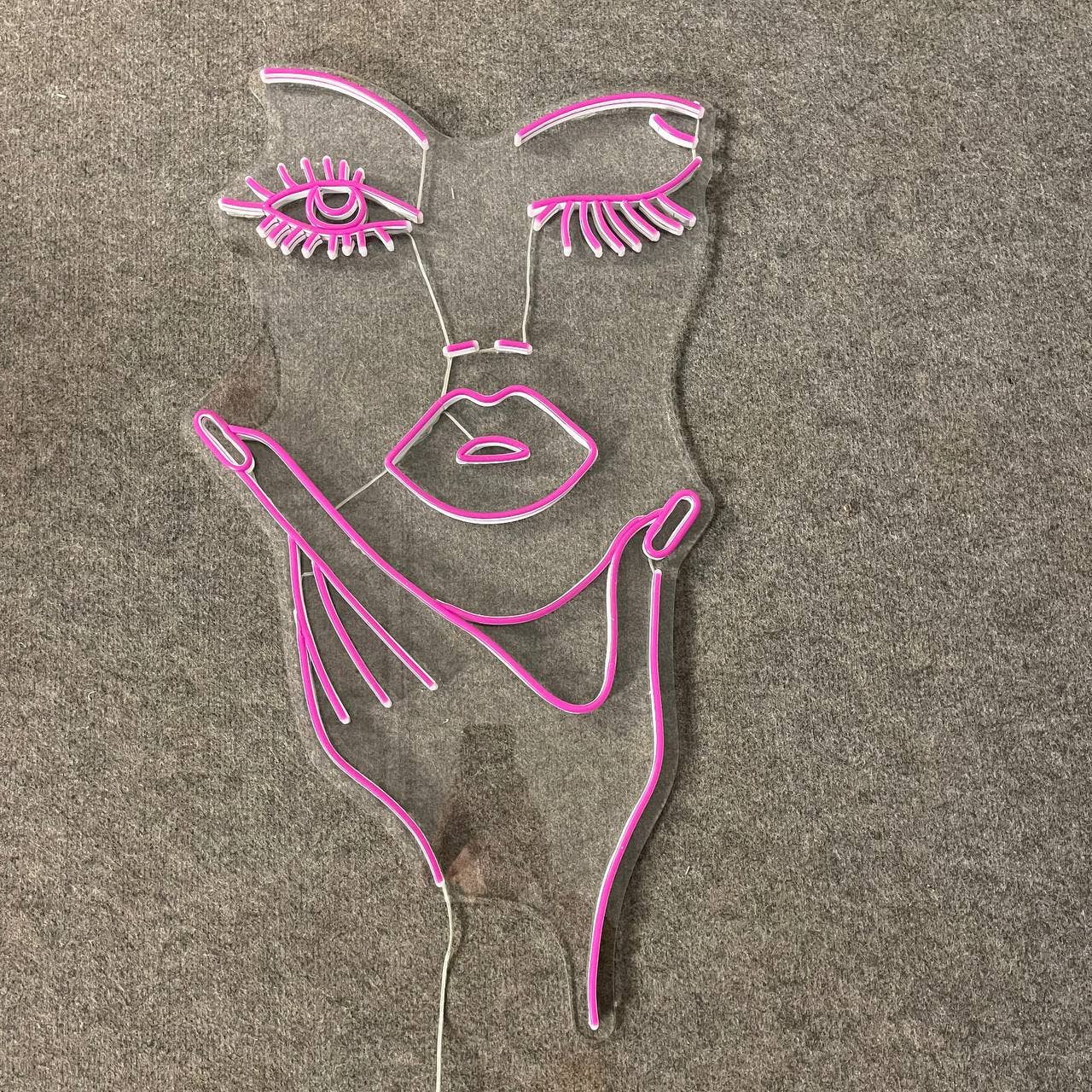 Girl Art Face Neon Sign Boutique Spa Beauty Wall Art Decor