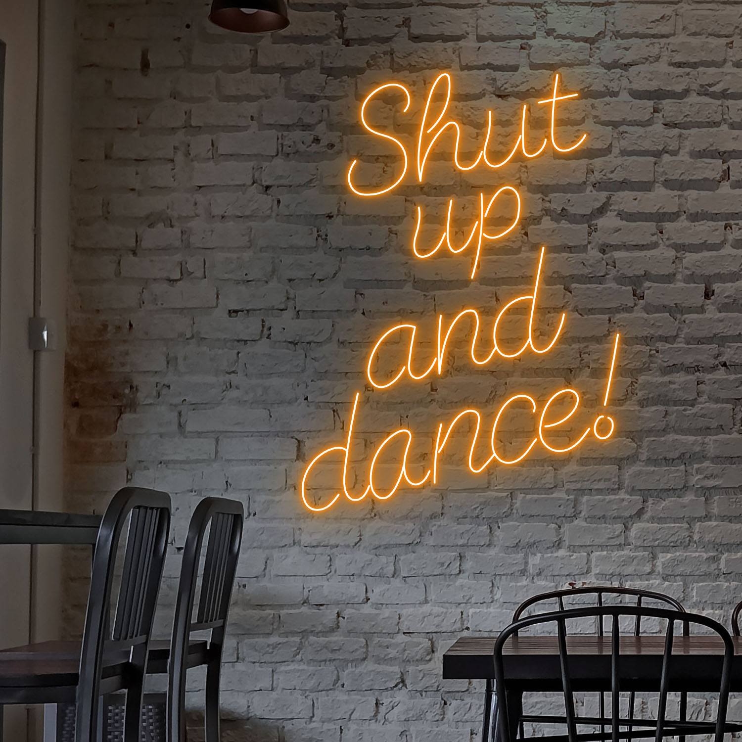 Shut Up And Dance Neon LED Sign Funny Quote Wall Decor
