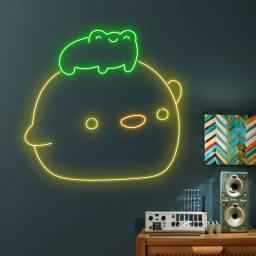 Cute Duck and Frog Neon Sign Animal Long-lasting Wall Decor