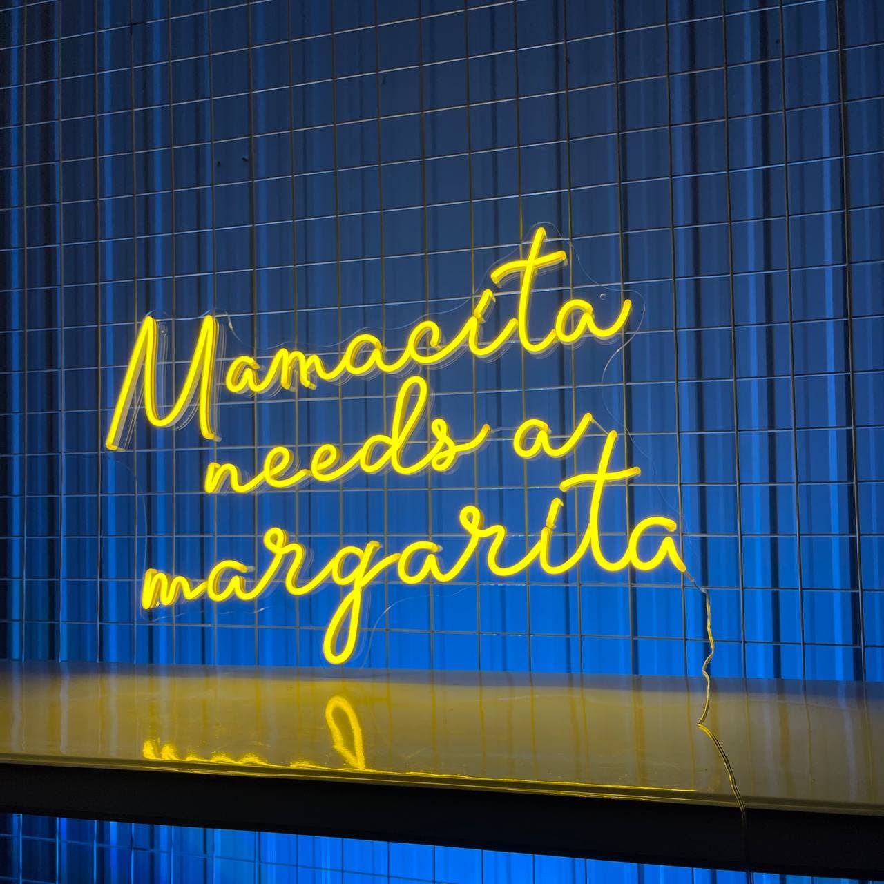 Mamacita Needs A Margarita Neon Sign Wall Art Decor