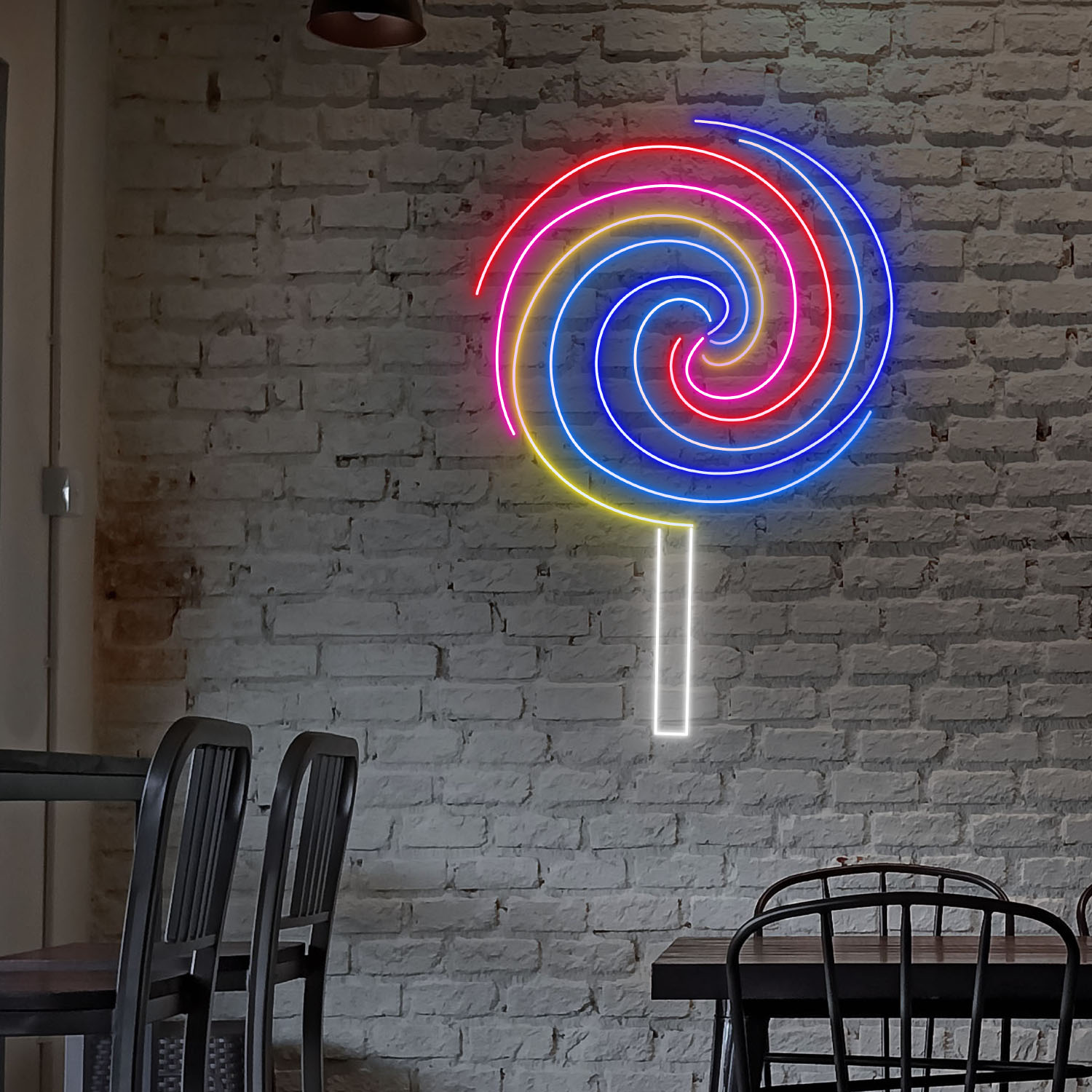 Lollipop Neon Sign Candy Shop Wall Decor