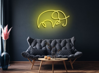 Elephant Neon Sign Wall Decor