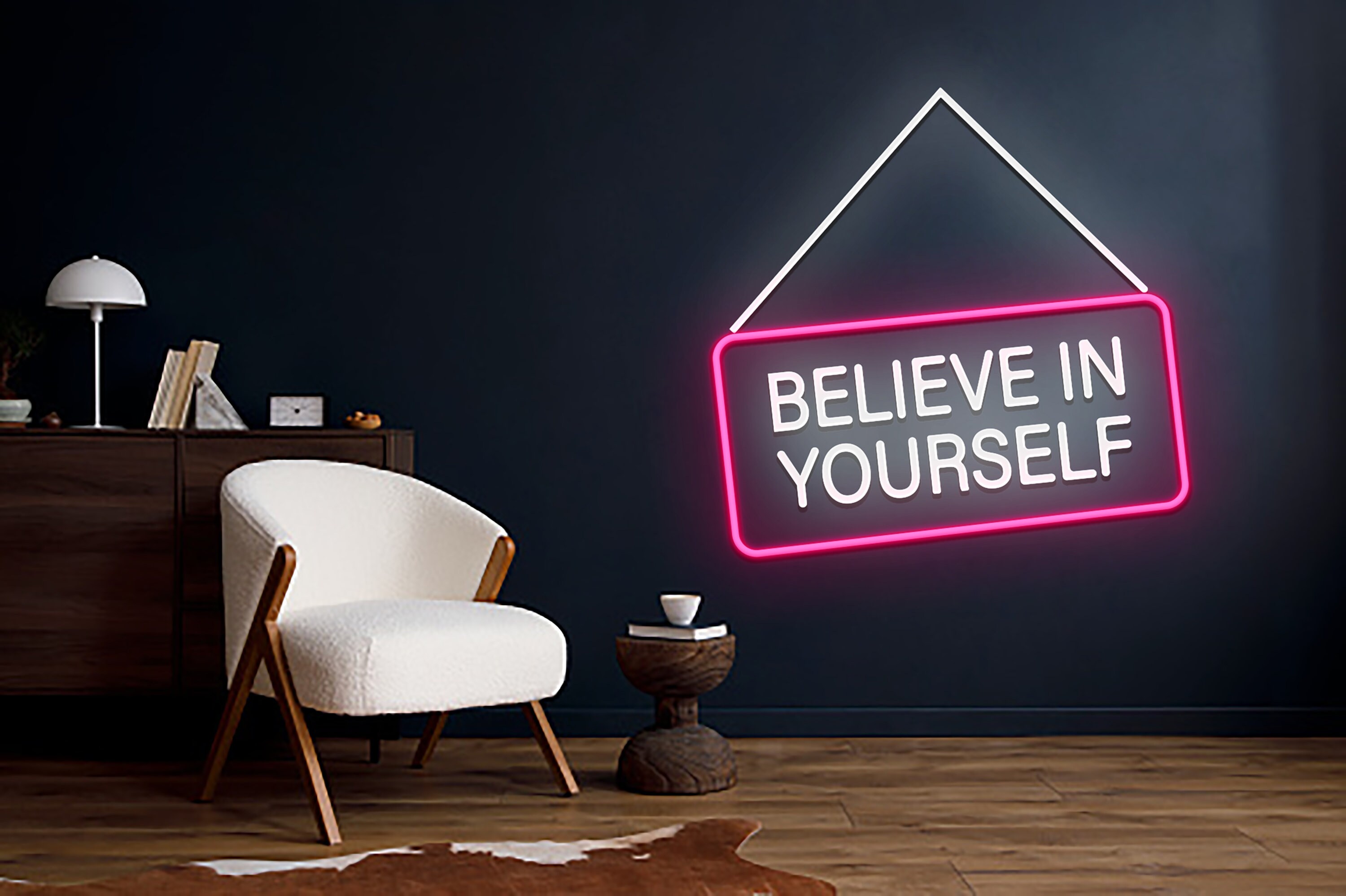 Believe In Yourself Neon Sign Bedroom Decor