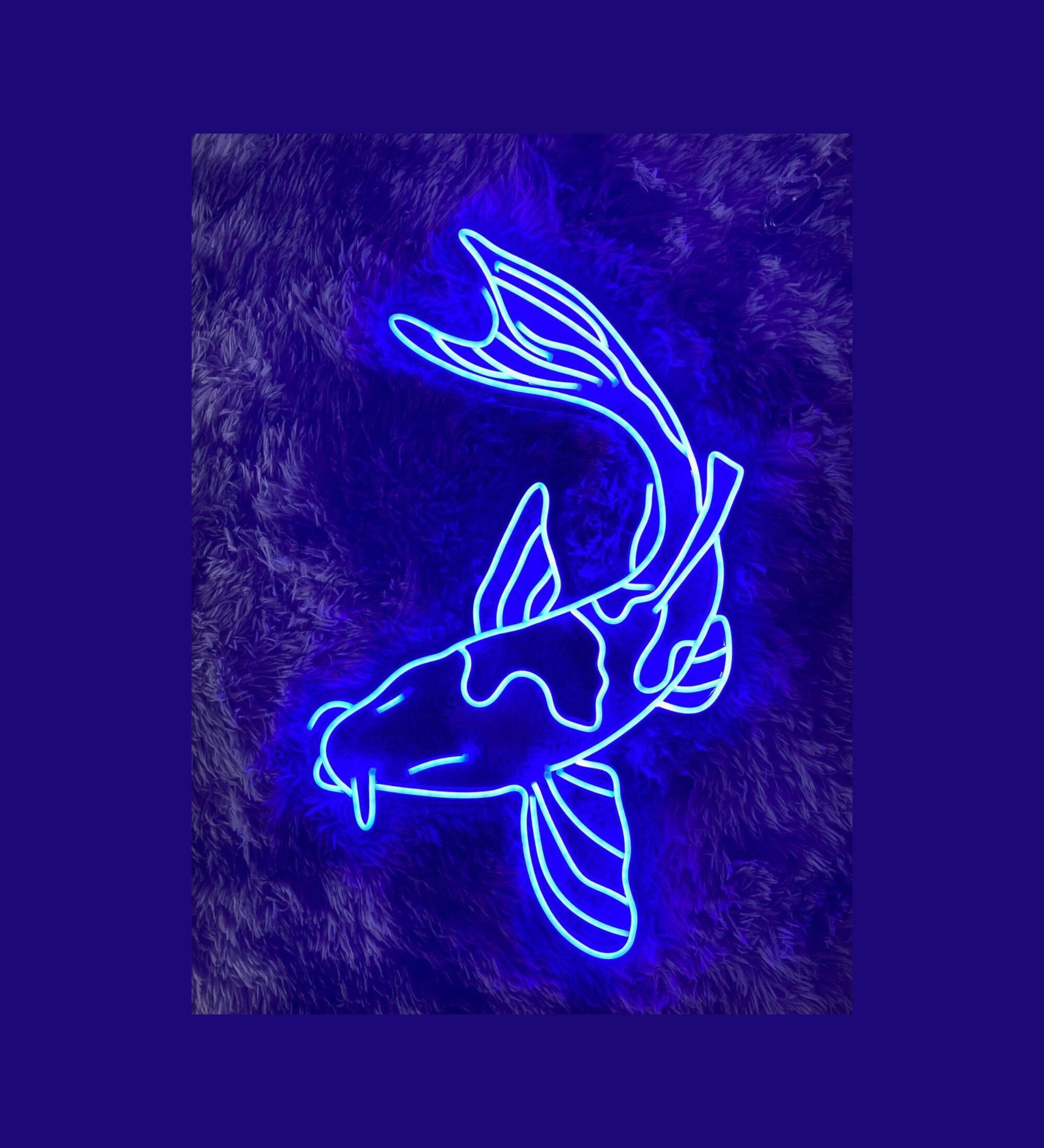 Koi Fish Neon Sign Wall Art Decor