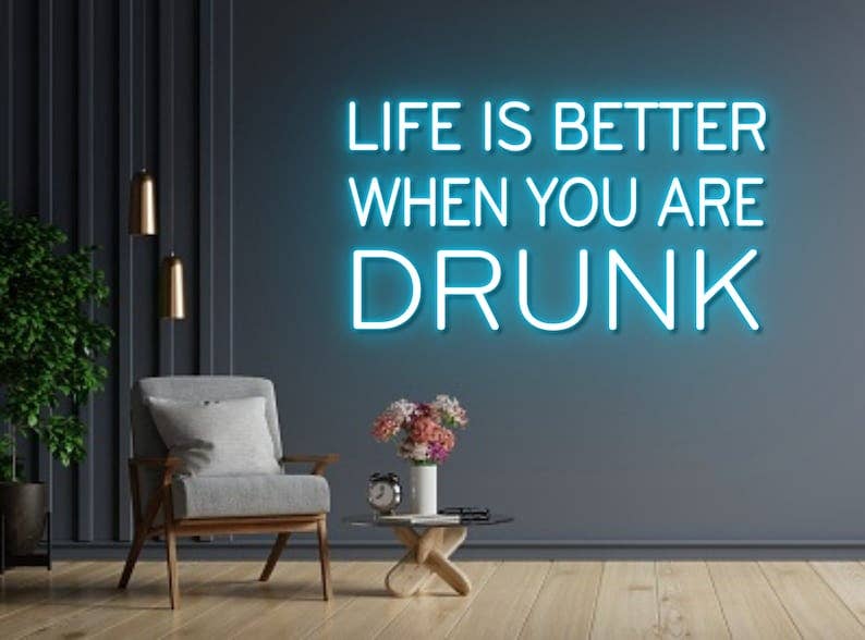 Drink Bar Quote Neon Sign Bar Bub Wall Decor