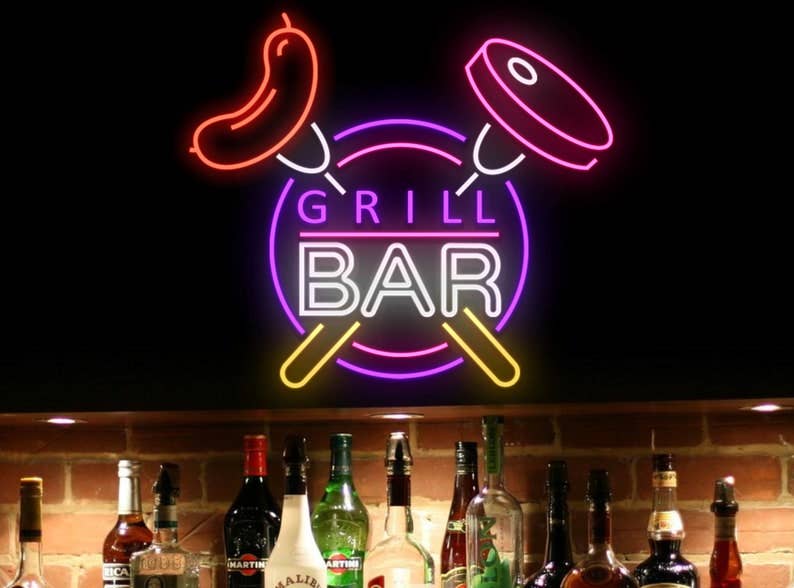 Grill Bar Neon Sign Bar Pub Signboard led light Decor