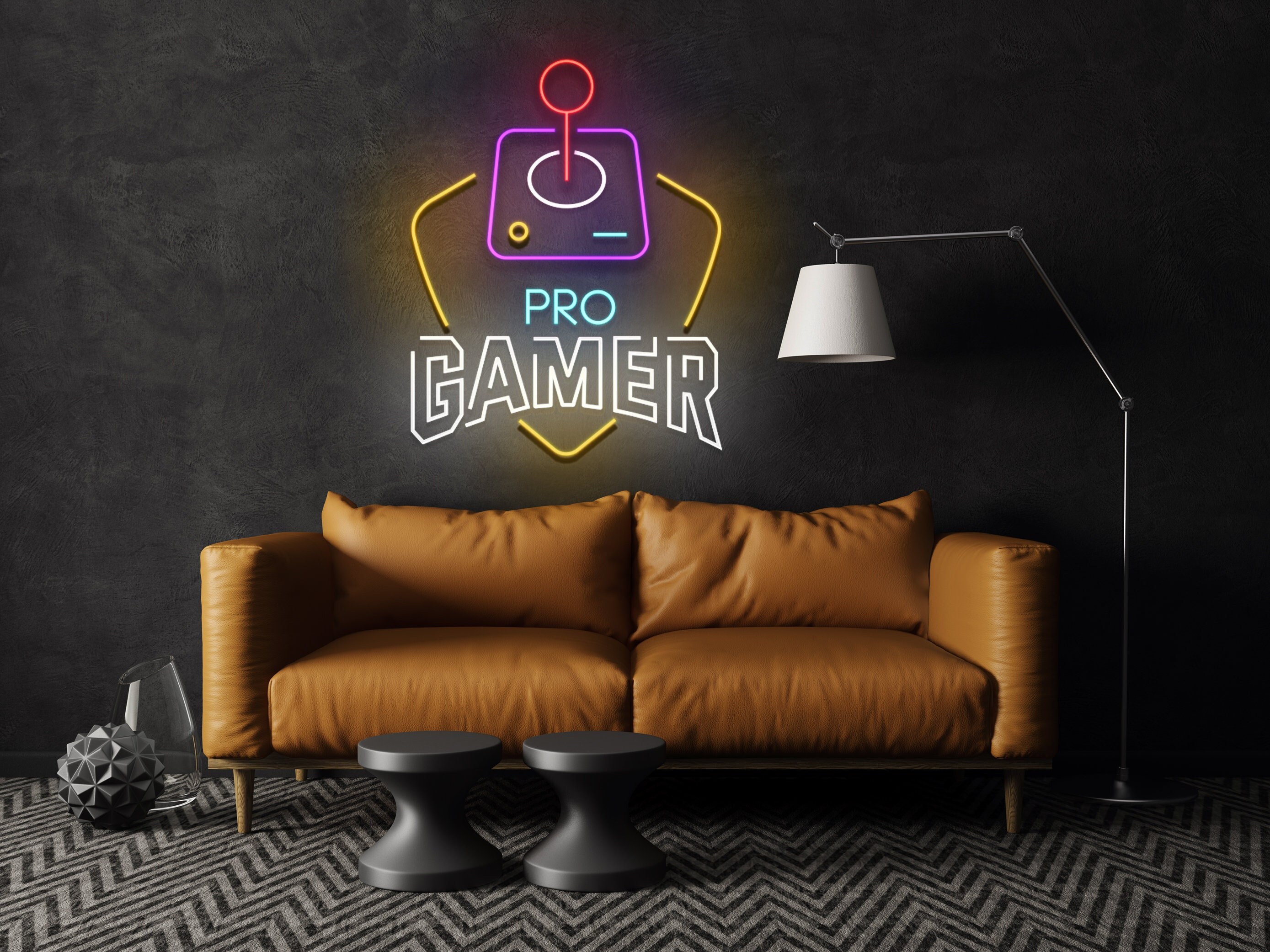 Pro Gamer Neon Sign Game Zone Wall Room