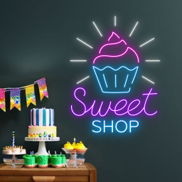 Custom Sweet Shop Neon Sign Bakery Store Decor Signboard