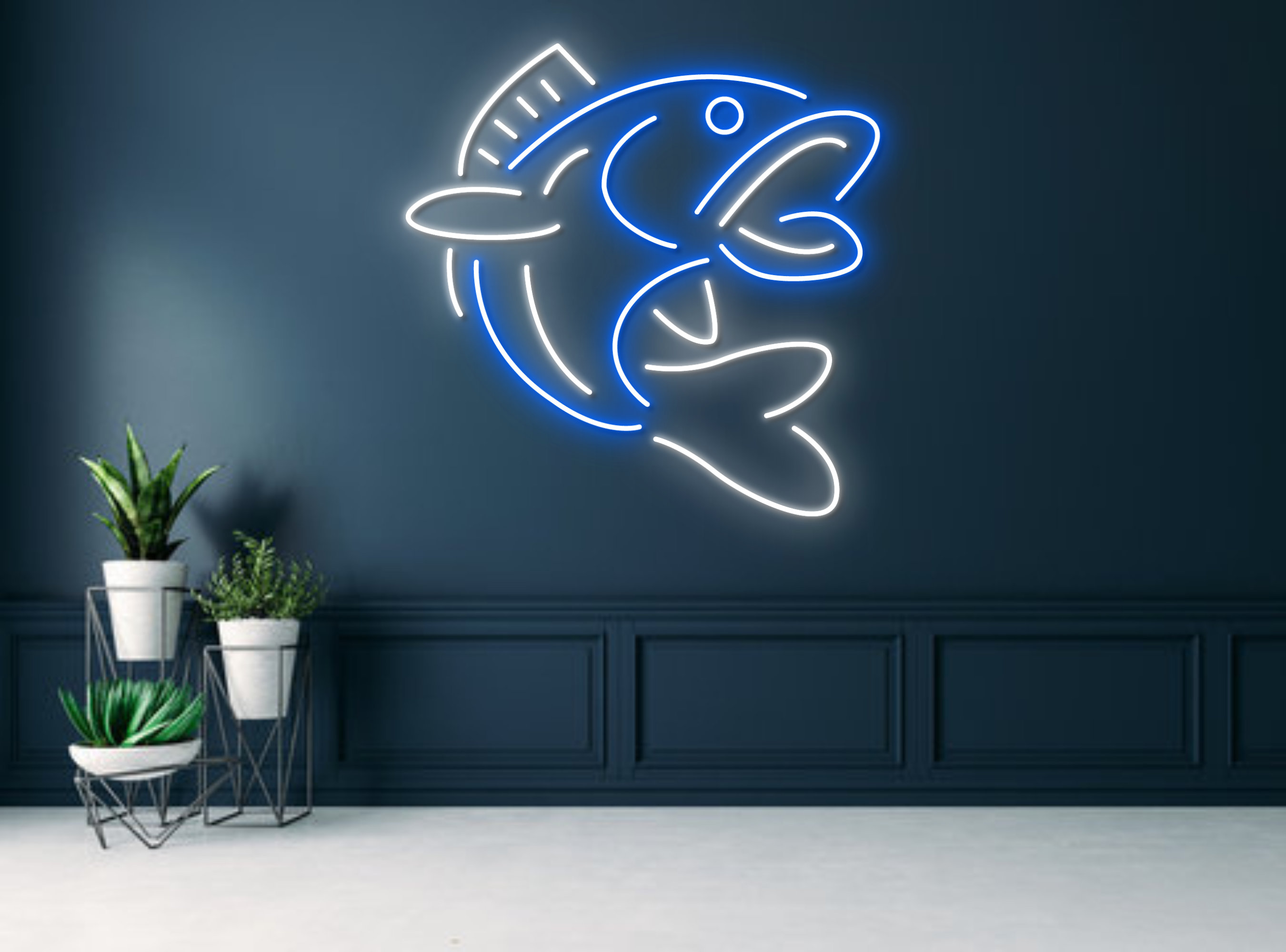 Bass Fish Neon Sign Decoration Gift Wall Hanging Gift