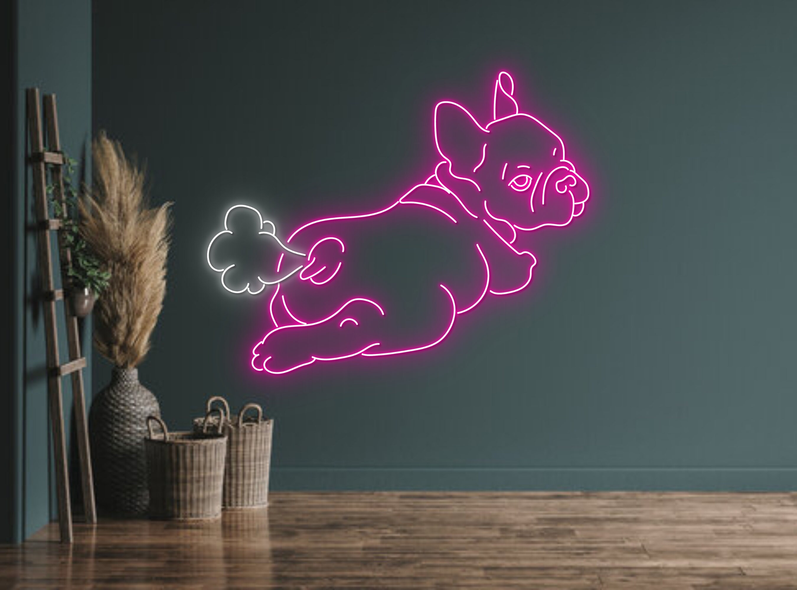 Farting Pug French Bulldog Neon Sign Decoration