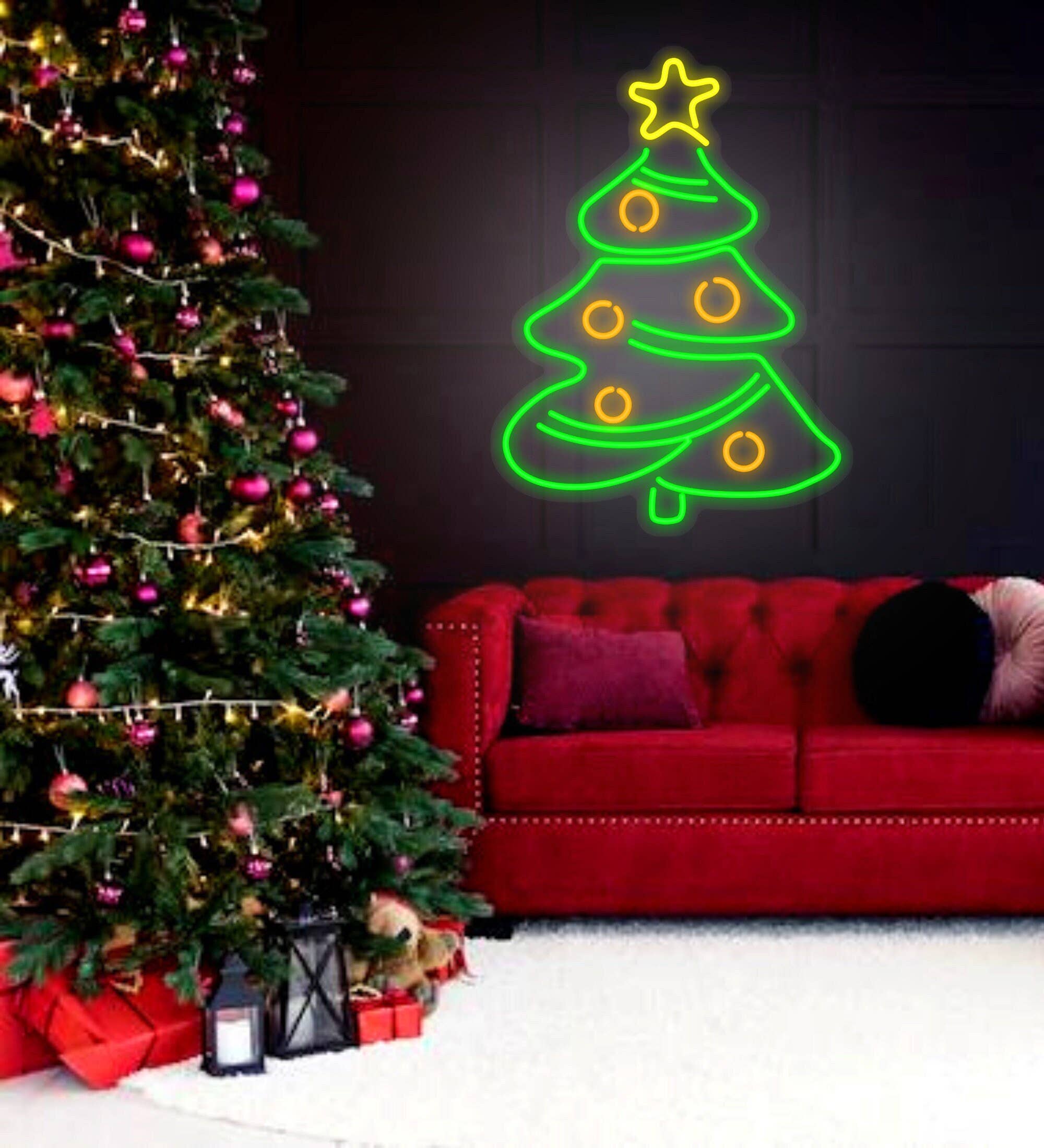 Christmas Tree Neon Signs Christmas Decor